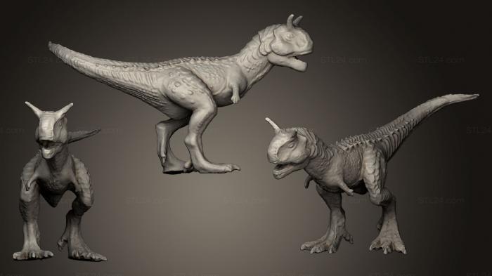 Animal figurines (Carnotaurus 1, STKJ_0497) 3D models for cnc